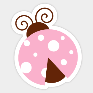 Ladybug, Cute Ladybug, Pink Ladybug, Ladybird Sticker